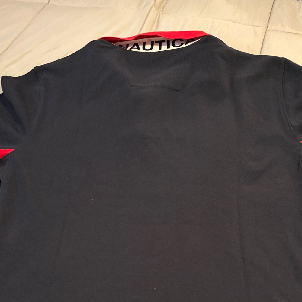 Nautica Navy Polo with Red Contrast Collar - Picture 8 of 14